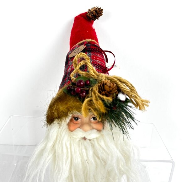 Santa's Collection 2009 Series Head Christmas Tree Ornament Ceramic Face - Picture 4 of 10